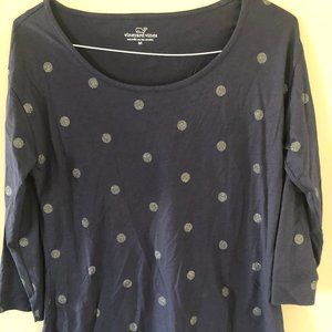 Vineyard Vines Blue Polka Dot Boat Shirt